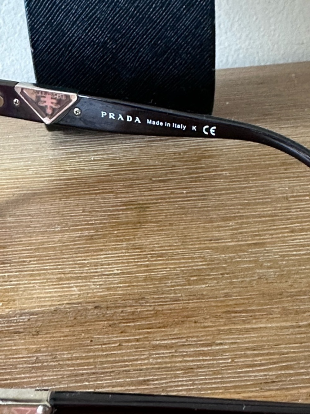 ✨ PRADA Oversized Minimalist Sunglasses • Deep Burgundy Wine • SPR 15O - Picture 3 of 6